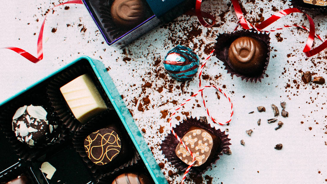 Assorted chocolate truffles